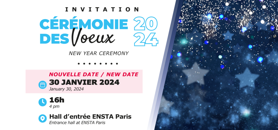 Cérémonie des voeux IP Paris 2024 - NOUVELLE DATE 30 JANVIER 2024