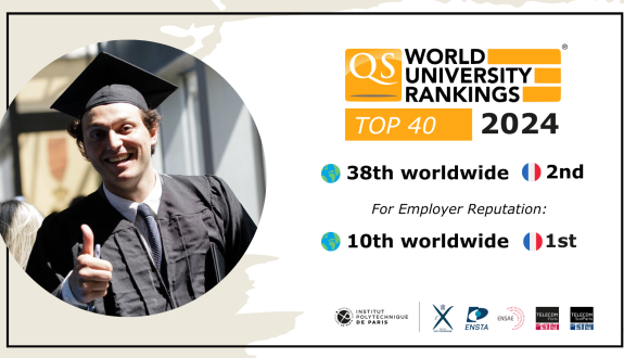QS WUR 2024 :  IP Paris dans le Top 40 des meilleures universités mondiales 